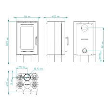 Печь-камин Solzaima Tec Lumber Eco 