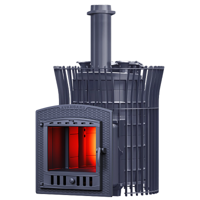 Печь Авангард ЗК 25 (П2) Ураган в сетке Тюльпан от производителя ТехноЛит