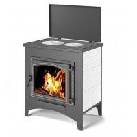 Печь-камин ВЕЗУВИЙ ПК-01 (205) красн.12 кВт (200 м3) Ø 150 мм