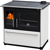 Отопительно-варочная печь Plamen 850 Glas белая
