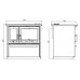 Отопительно-варочная печь Plamen 850 Glas белая от производителя Plamen