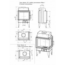 Каминная топка Fenix 1R ТКТ 10.0-02