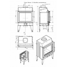 Каминная топка Fenix 1 ТКТ 10.0-02