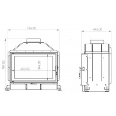 Каминная топка A.caminetti FLAT 60 OPEN SIDE