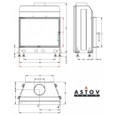 Каминная топка АСТОВ М 700 Б