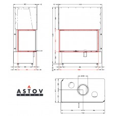 Каминная топка АСТОВ П2С 10057