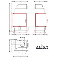 Каминная топка АСТОВ П2С 600