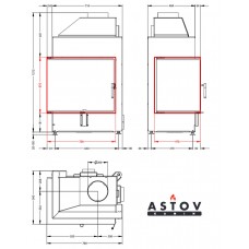 Каминная топка АСТОВ П2С 700