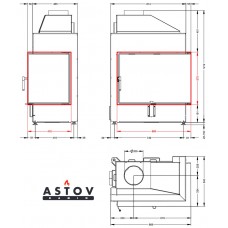 Каминная топка АСТОВ П2С 800