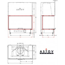 Каминная топка АСТОВ П3С 10057