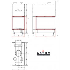 Каминная топка АСТОВ П3С 53(84)57