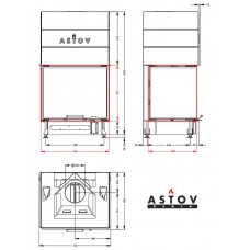 Каминная топка АСТОВ П3С 7057