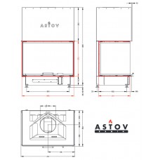 Каминная топка АСТОВ П3С 8457