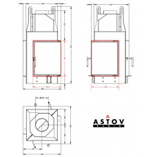 Каминная топка АСТОВ П4С 440