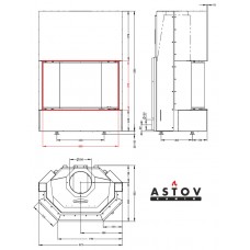 Каминная топка АСТОВ ПП 8857