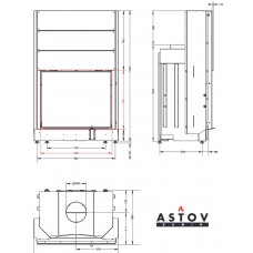 Каминная топка АСТОВ ПС 9074 У