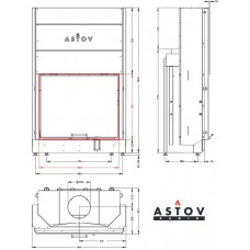 Каминная топка АСТОВ ПС 9074