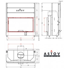 Каминная топка АСТОВ ПТ 10057