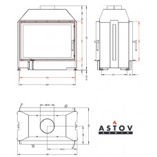 Каминная топка АСТОВ ПТ 800