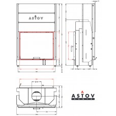 Каминная топка АСТОВ ПТ 9074