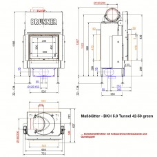 Топка-камин Brunner BKH 5.0 Tunnel 42-50 ST-DT