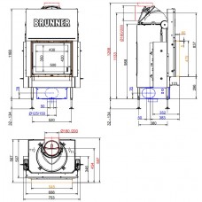 Топка-камин Brunner BKH  5.0 flat 42-50 ST