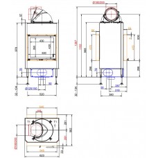 Топка-камин Brunner BKH 5.0 Tunnel 42-50 DT-DT