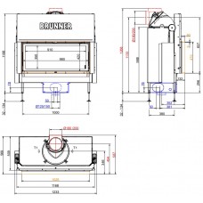 Топка-камин Brunner BKH  5.0 flat 42-98 ST