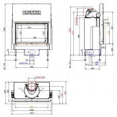 Топка-камин Brunner BKH  5.0 flat 50-82 ST