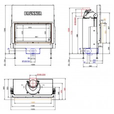 Топка-камин Brunner BKH  5.0 flat 50-98 ST