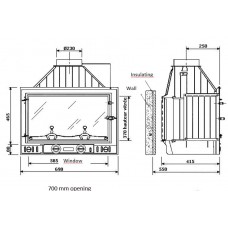 Топка Cheminees Philippe 600-6 SR