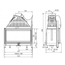 Топка Cheminees Philippe 1001 DF Etanche SR