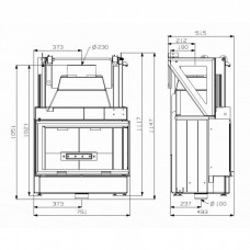 Топка Cheminees Philippe 702 2V Etanche PR