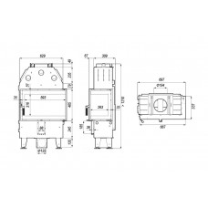 Каминная топка INTRA SM BL SLIM