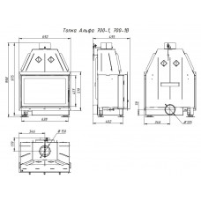 Каминная топка Экокамин Альфа 700-150