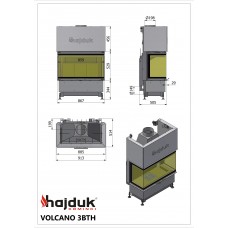 Каминная топка Hajduk Volcano 3BTh