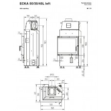 Каминная топка Hoxter ECKA 50/35/45L левосторонняя