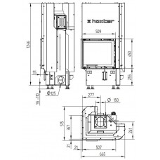 Каминная топка Hoxter ECKA 50/35/45Lh левосторонняя