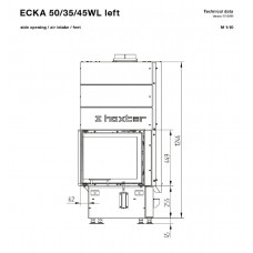 Каминная топка Hoxter ECKA 50/35/45Wh