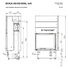 Каминная топка Hoxter ECKA 60/35/50SLh Левосторонняя