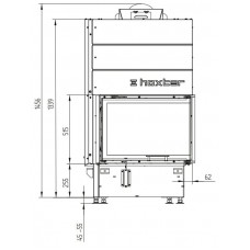 Каминная топка Hoxter ECKA 67/45/51Rh Правосторонняя