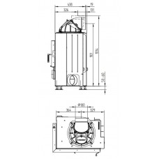 Каминная топка Hoxter ECKA 70/40/38L Левосторонняя