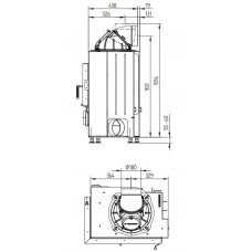 Каминная топка Hoxter ECKA 70/40/38LN Левосторонняя