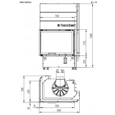 Каминная топка Hoxter ECKA 76/45/57Lh Левосторонняя