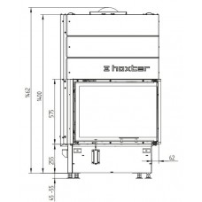 Каминная топка Hoxter ECKA 76/45/57Rh Правосторонняя