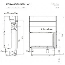 Каминная топка Hoxter ECKA 80/35/50Sh