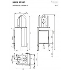 Каминная топка Hoxter HAKA 37/50G