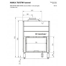 Каминная топка Hoxter HAKA 78/57WT