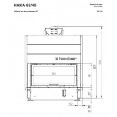 Каминная топка Hoxter HAKA 89/45h