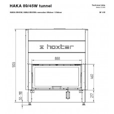 Каминная топка Hoxter HAKA 89/45WTh